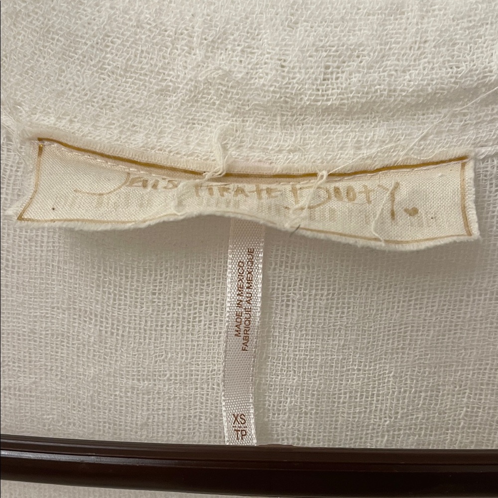 Jen's Pirate Booty Cream Romantic Cotton Blouse - Picture 2 of 13